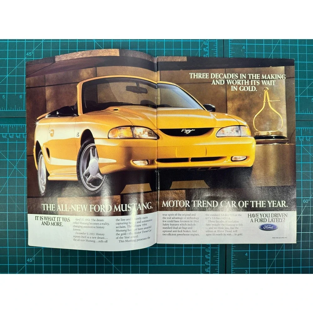 Road & Track Special Series 1994 Ford Mustang Guide Magazine 78 Color Pages